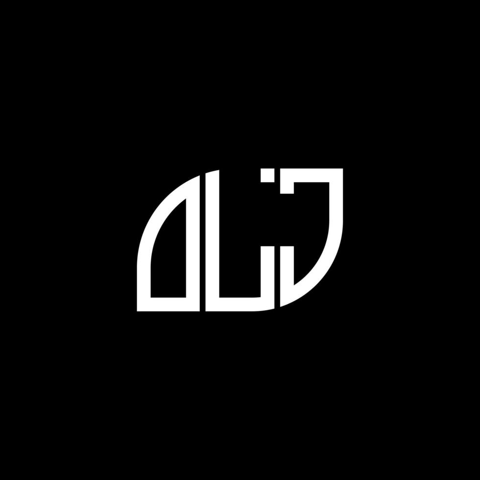 fond noir. concept de logo de lettre initiales créatives olj. conception de lettre olj. création de logo de lettre olj sur fond noir. o vecteur