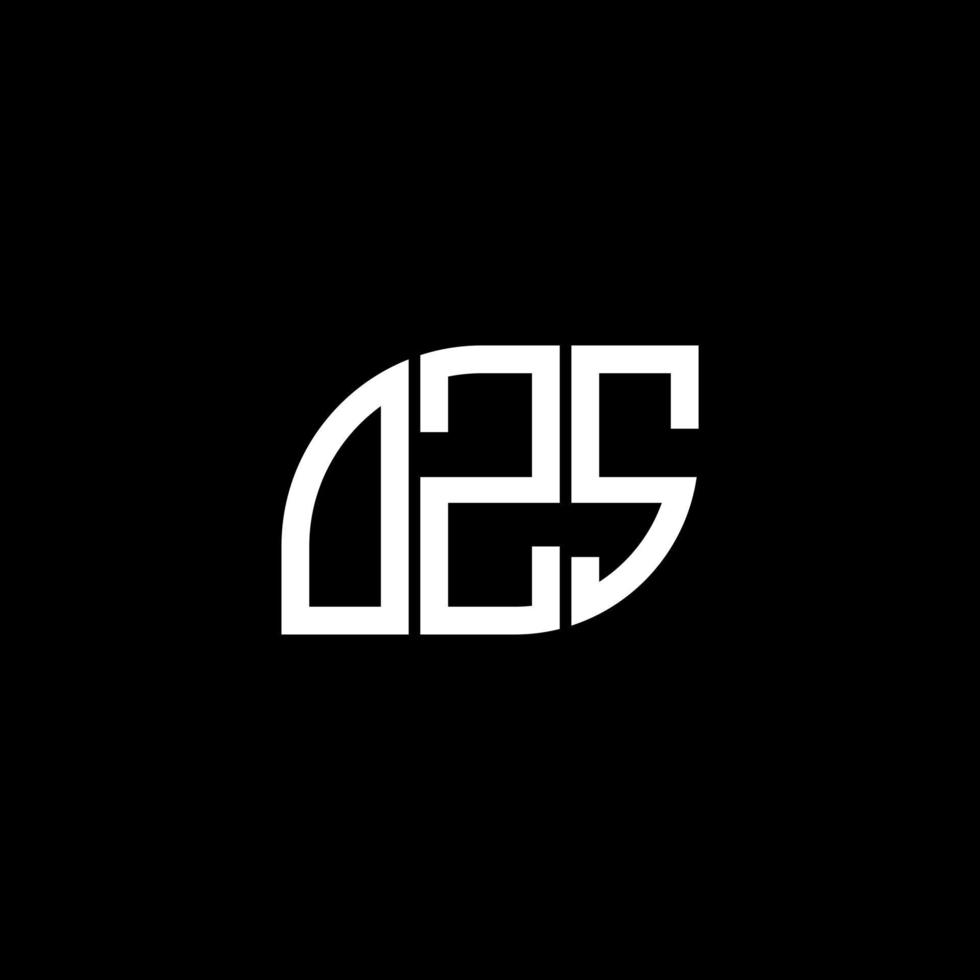 création de logo de lettre ozs sur fond noir. concept de logo de lettre initiales créatives ozs. conception de lettre ozs. vecteur
