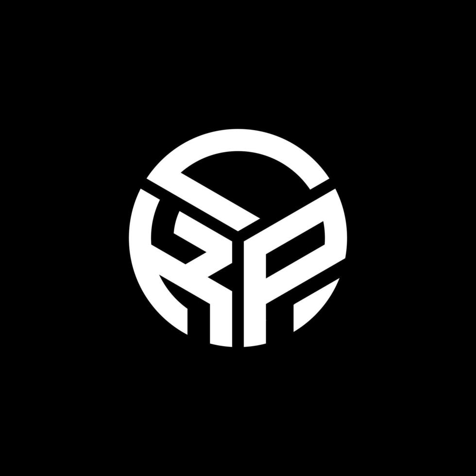 création de logo de lettre lkp sur fond noir. concept de logo de lettre initiales créatives lkp. conception de lettre lkp. vecteur