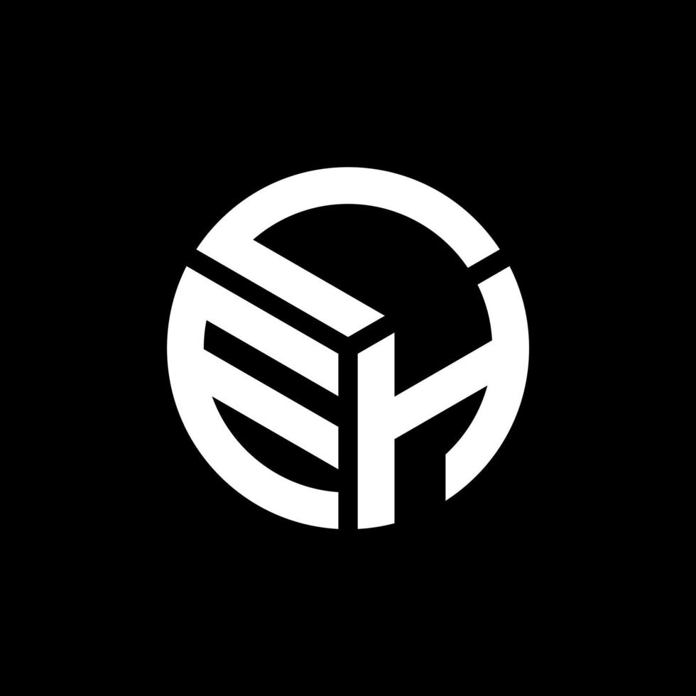 création de logo de lettre leh sur fond noir. concept de logo de lettre initiales créatives leh. conception de lettre leh. vecteur