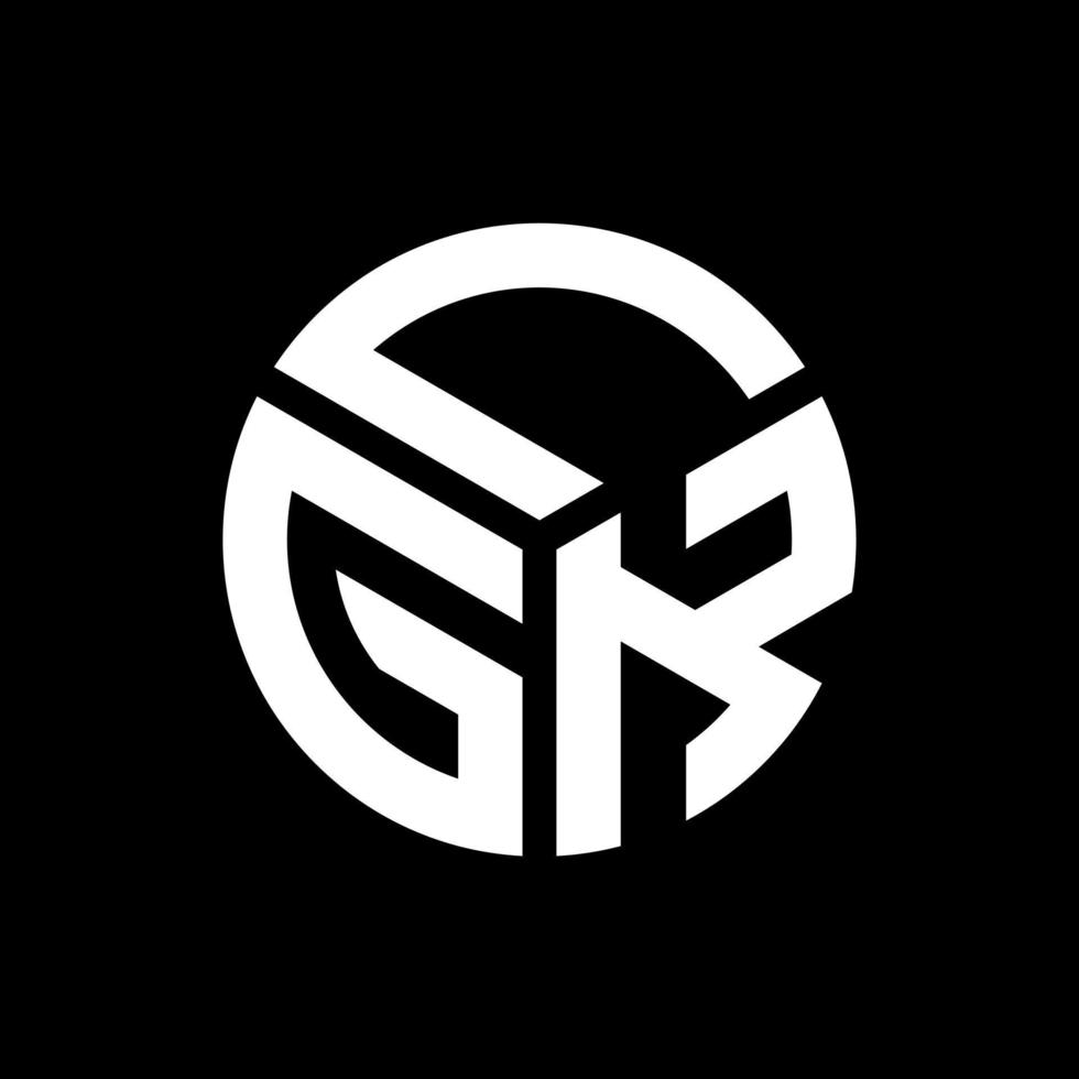 création de logo de lettre lgk sur fond noir. concept de logo de lettre initiales créatives lgk. conception de lettre lgk. vecteur