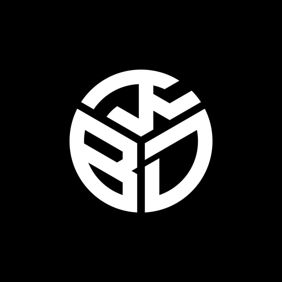 création de logo de lettre kbd sur fond noir. concept de logo de lettre initiales créatives kbd. conception de lettre kbd. vecteur