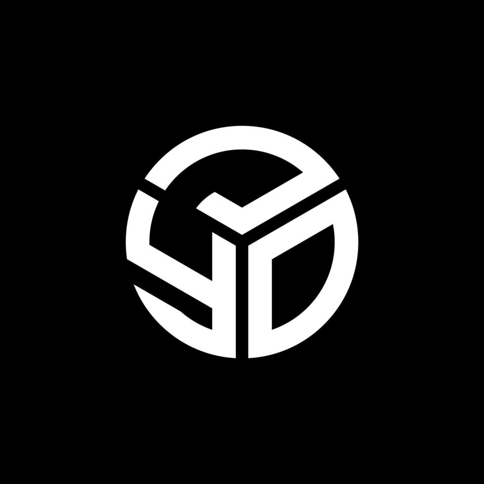 création de logo de lettre jyo sur fond noir. concept de logo de lettre initiales créatives jyo. conception de lettre jyo. vecteur