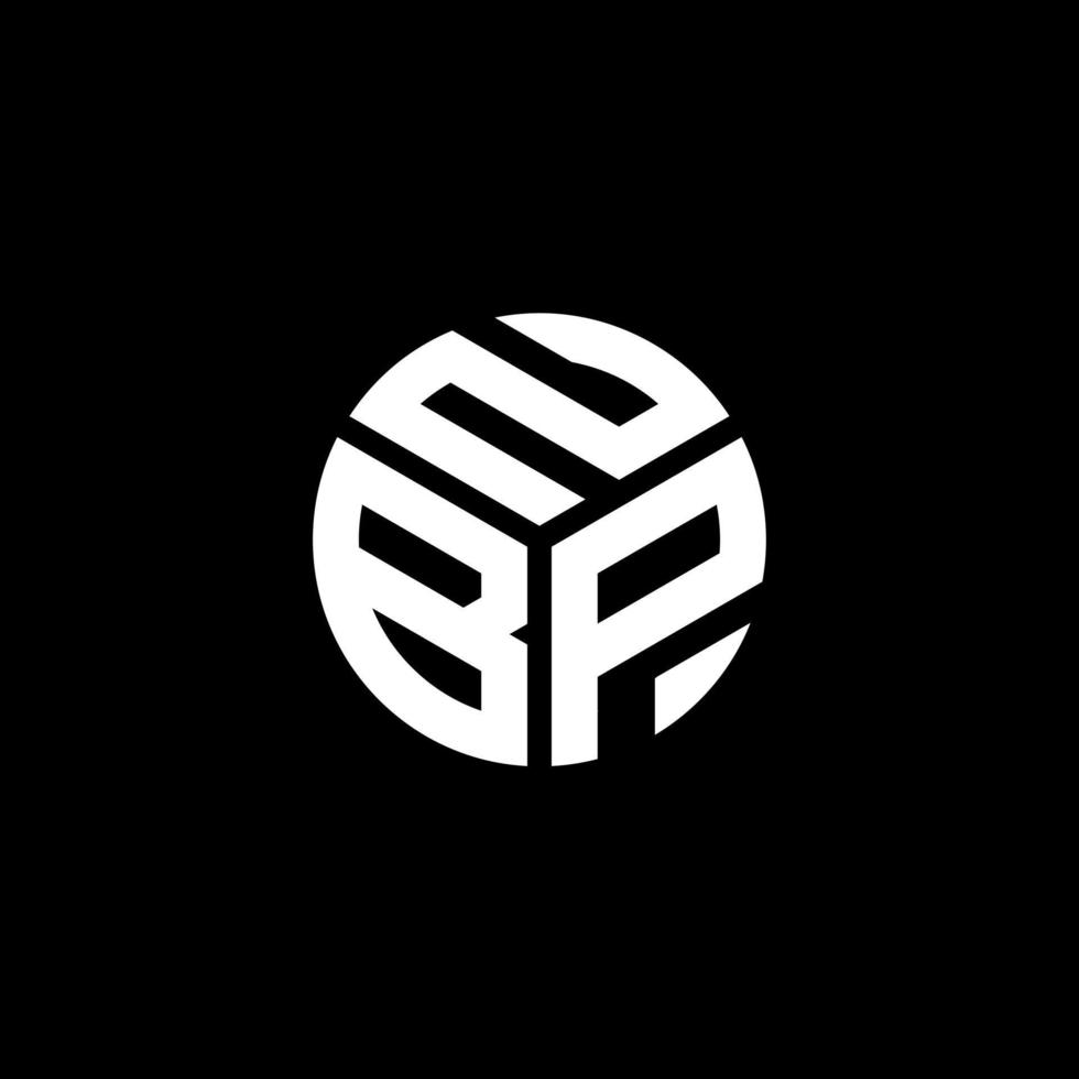 création de logo de lettre nbp sur fond noir. concept de logo de lettre initiales créatives nbp. conception de lettre pnb. vecteur