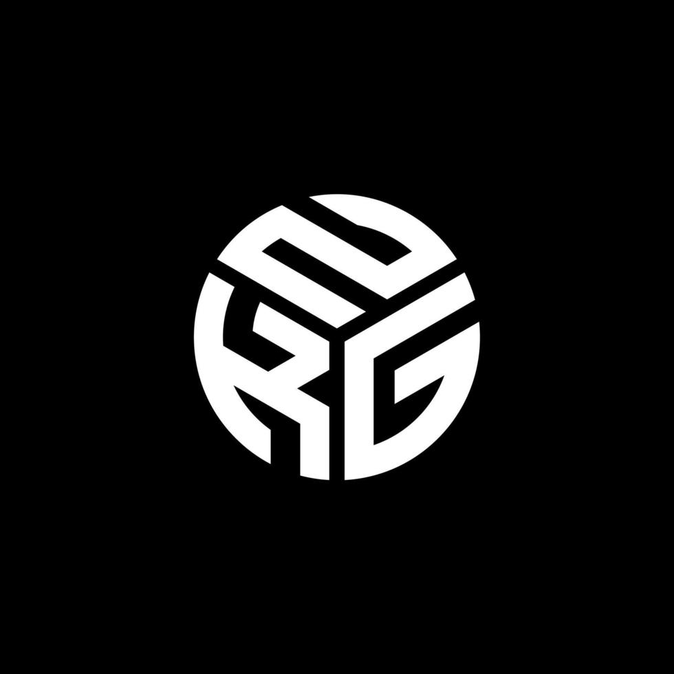 création de logo de lettre nkg sur fond noir. concept de logo de lettre initiales créatives nkg. conception de lettre nkg. vecteur