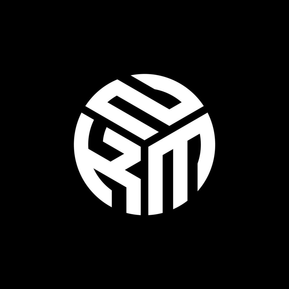 création de logo de lettre nkm sur fond noir. concept de logo de lettre initiales créatives nkm. conception de lettre nkm. vecteur