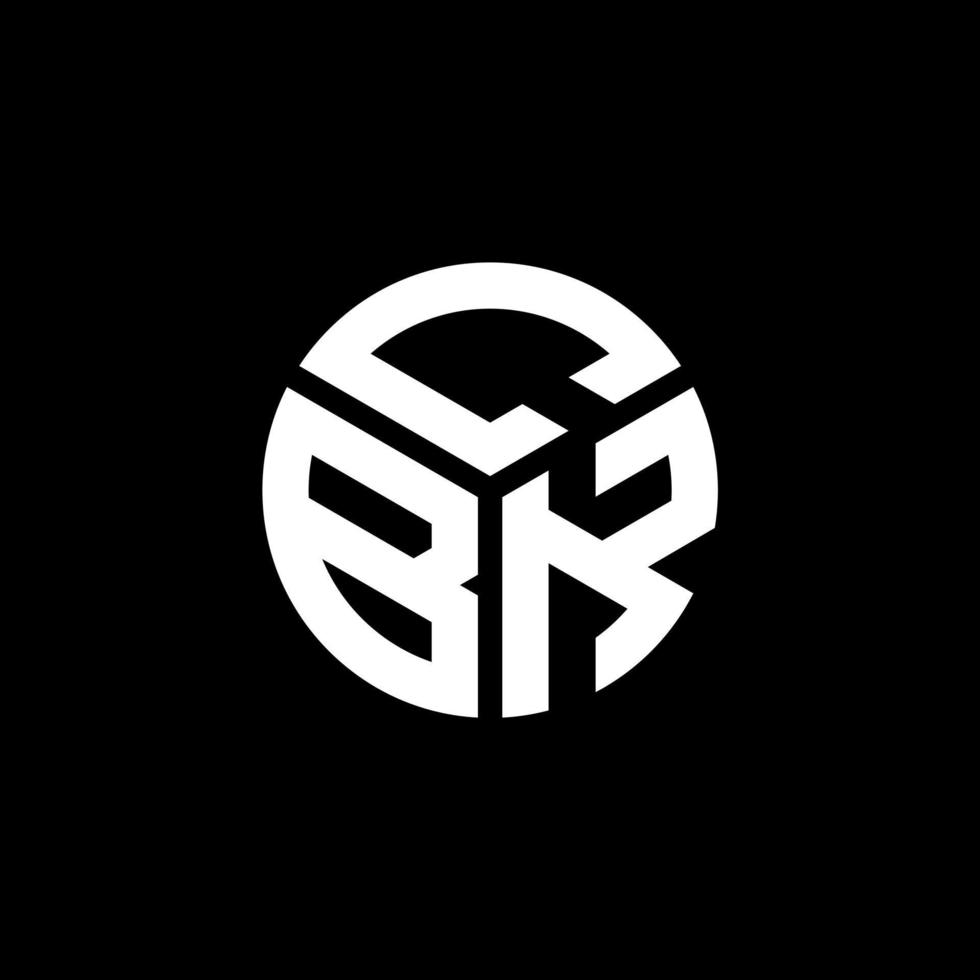 création de logo de lettre cbk sur fond noir. concept de logo de lettre initiales créatives cbk. conception de lettre cbk. vecteur