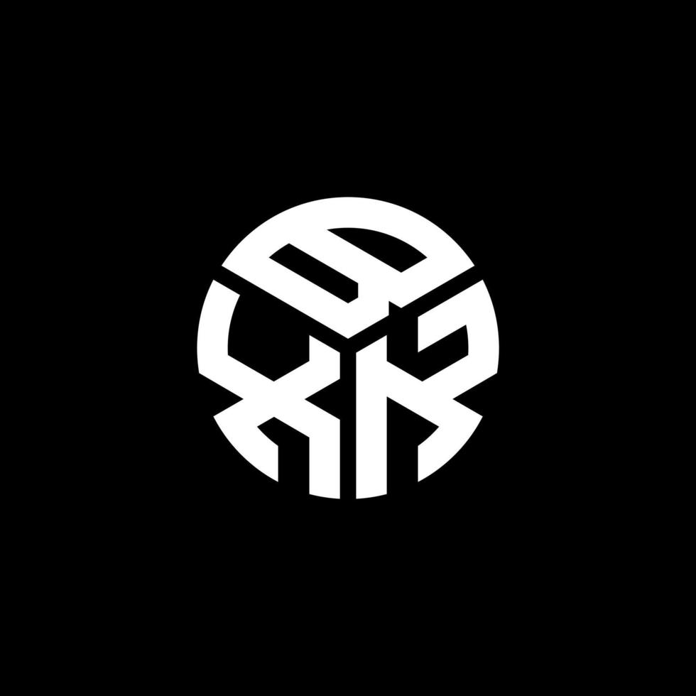 création de logo de lettre bxk sur fond noir. concept de logo de lettre initiales créatives bxk. conception de lettre bxk. vecteur