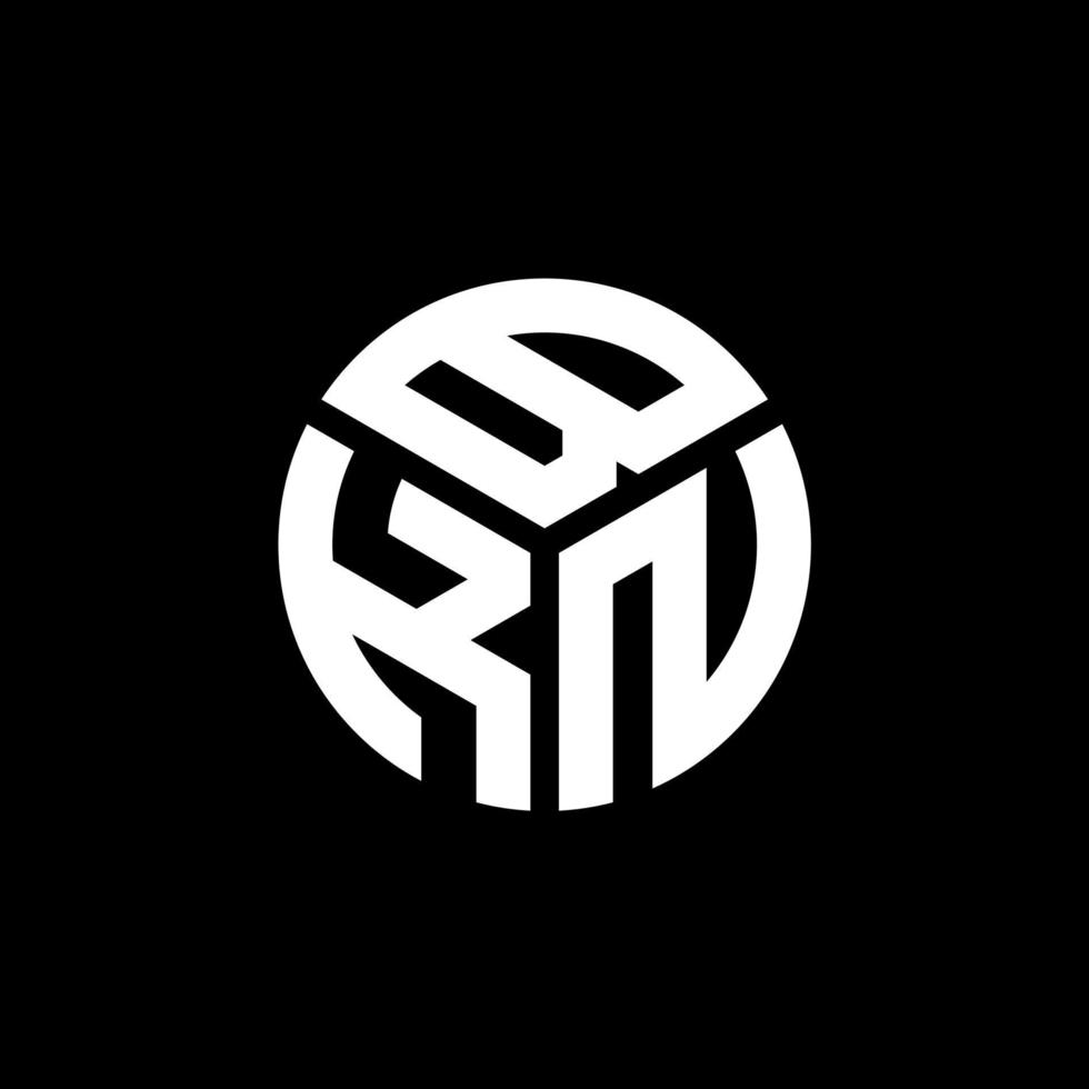 création de logo de lettre bkn sur fond noir. concept de logo de lettre initiales créatives bkn. conception de lettre bkn. vecteur
