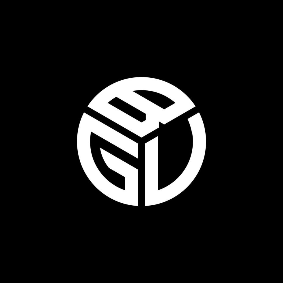 création de logo de lettre bgu sur fond noir. concept de logo de lettre initiales créatives bgu. conception de lettre bgu. vecteur