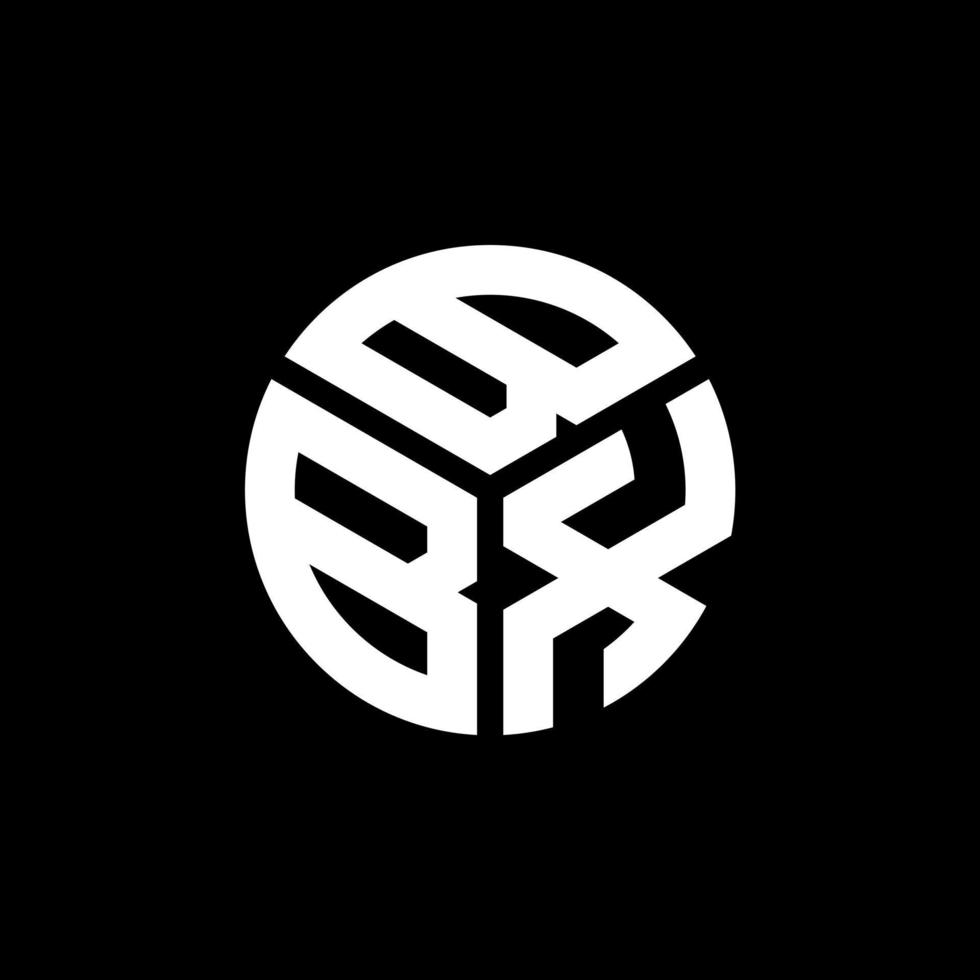 création de logo de lettre bbx sur fond noir. concept de logo de lettre initiales créatives bbx. conception de lettre bbx. vecteur