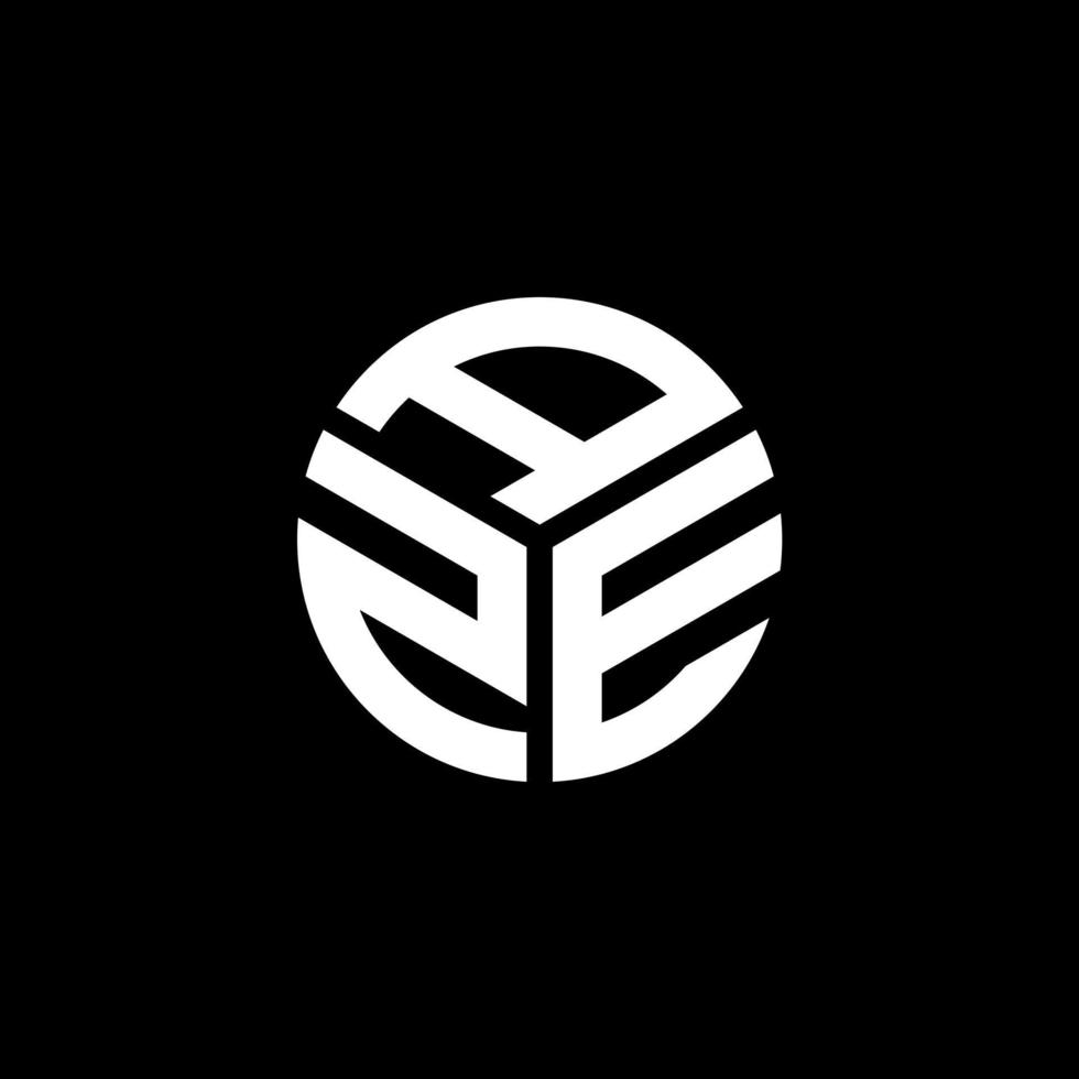 création de logo de lettre aze sur fond noir. concept de logo de lettre initiales créatives aze. conception de lettre d'aze. vecteur
