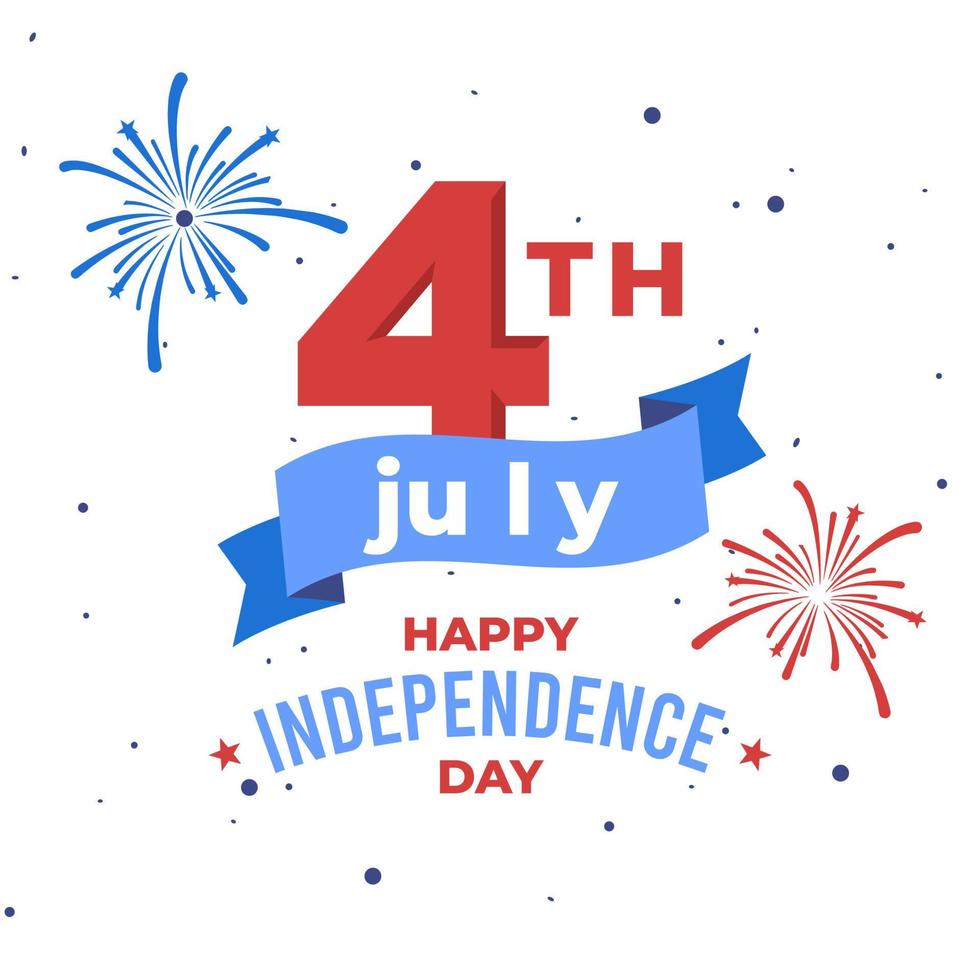 fête de l'indépendance des états unis 4 juillet vecteur