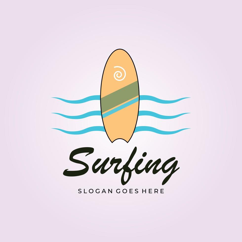 conception d'illustration vectorielle de logo de surf vecteur