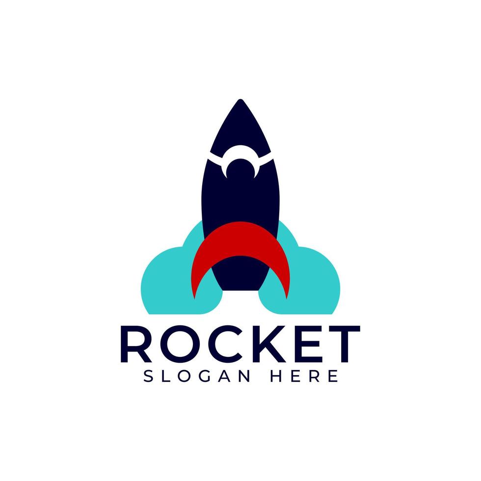 modèle de logo de fusée vecteur