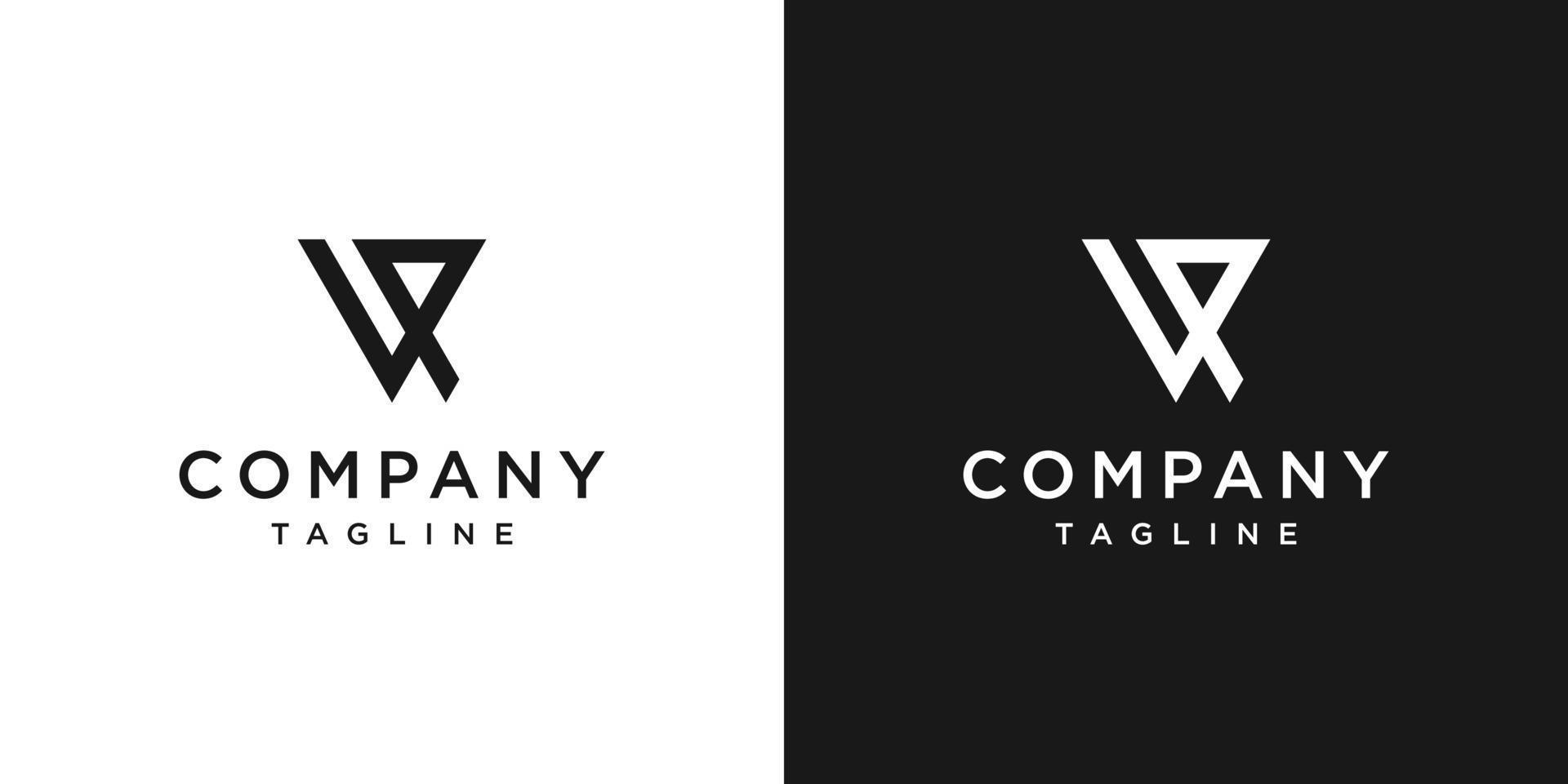 lettre créative vp monogramme logo design icône modèle fond blanc et noir vecteur