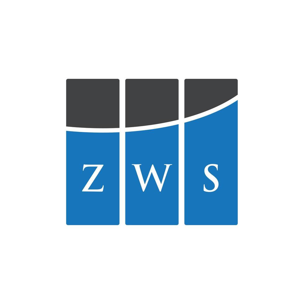 création de logo de lettre zws sur fond blanc. concept de logo de lettre initiales créatives zws. conception de lettre zws. vecteur