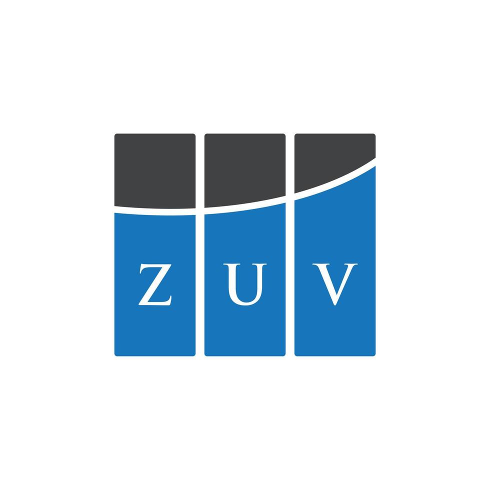 création de logo de lettre zuv sur fond blanc. concept de logo de lettre initiales créatives zuv. conception de lettre zuv. vecteur