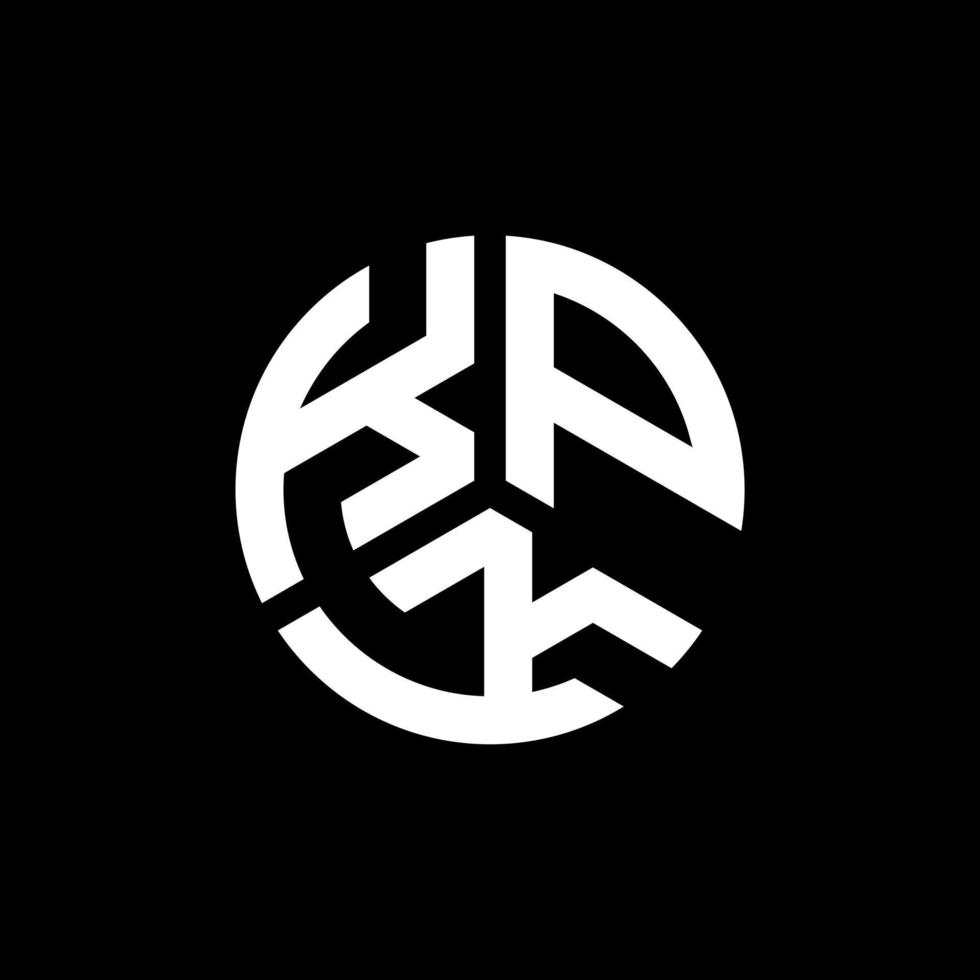 création de logo de lettre kpk sur fond blanc. concept de logo de lettre initiales créatives kpk. conception de lettre kpk. vecteur