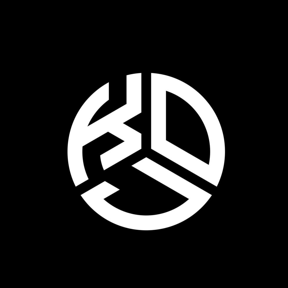 création de logo de lettre koj sur fond blanc. concept de logo de lettre initiales créatives koj. conception de lettre koj. vecteur