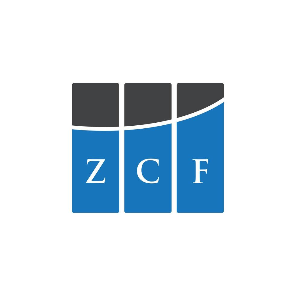 création de logo de lettre zcf sur fond blanc. concept de logo de lettre initiales créatives zcf. conception de lettre zcf. vecteur