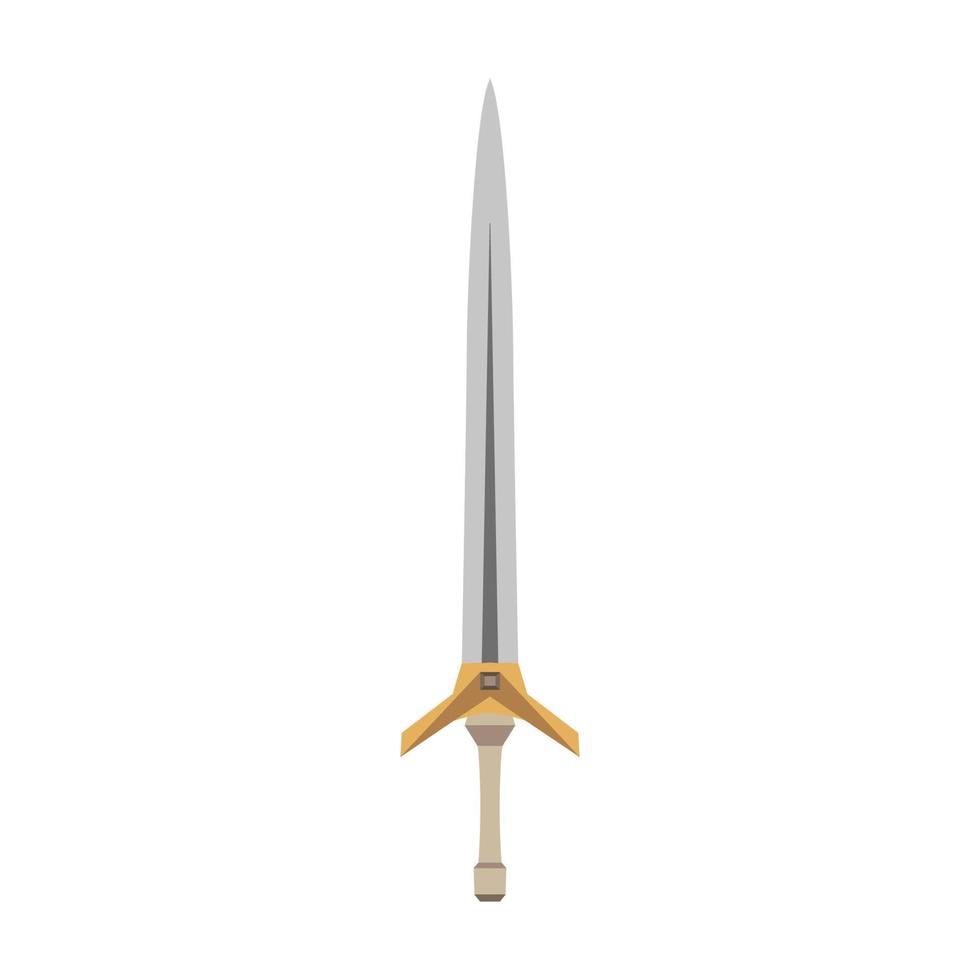 épée fantaisie vecteur médiéval arme bataille lame poignard acier illustration isolé chevalier guerre jeu
