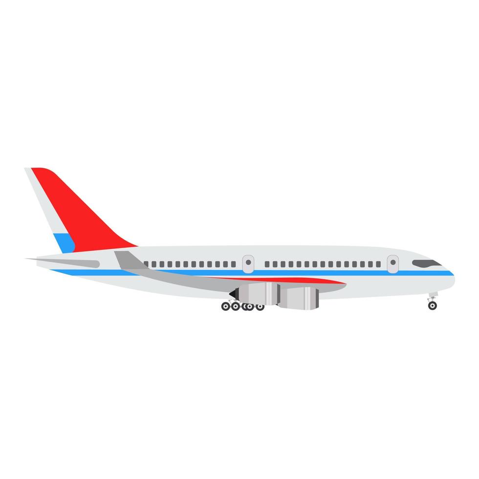 avion concept vecteur plat illustration design vue latérale