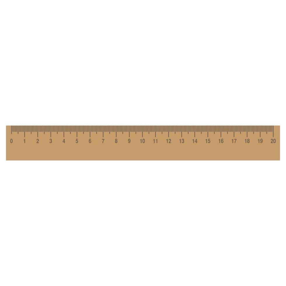 icône de vecteur de règle échelle d'illustration de mesure isolée. outil scolaire pouce mesure centimètre