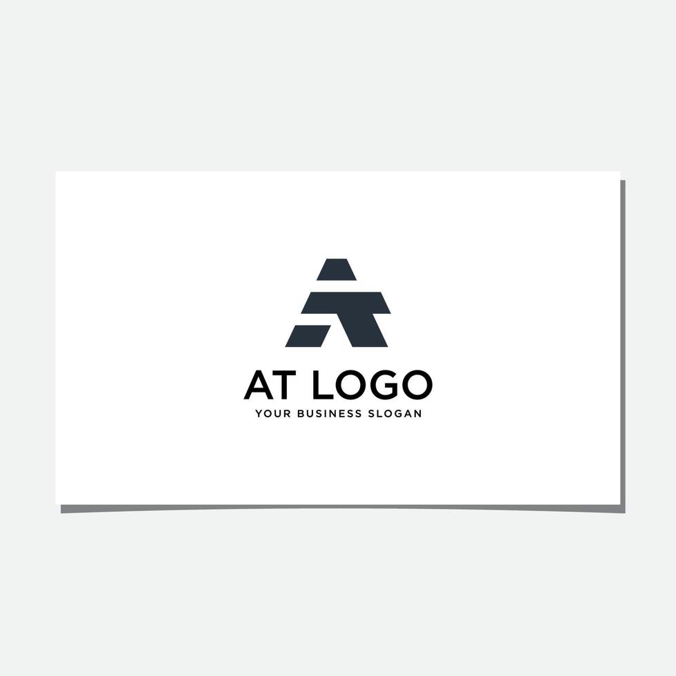 vecteur de conception de logo 'at' ou 'ta'