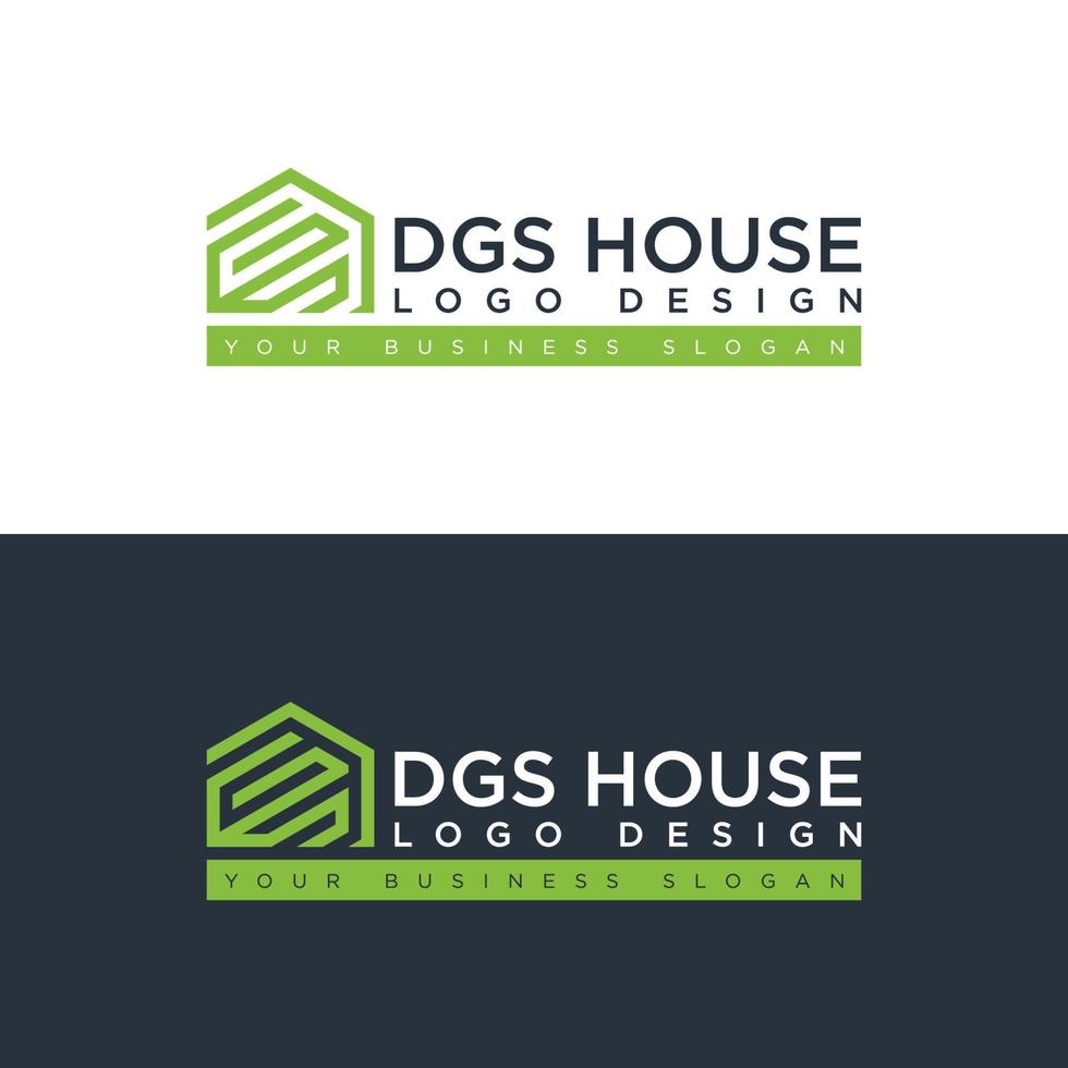 vecteur de conception de logo de maison dgs.