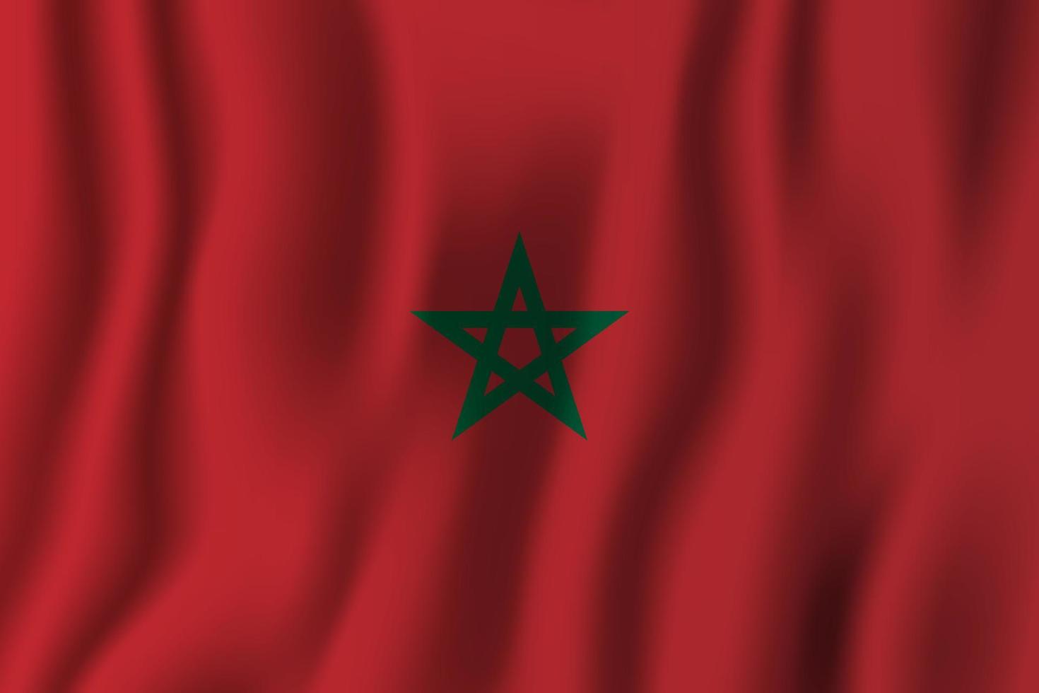 maroc réaliste waving flag vector illustration. symbole d'arrière-plan du pays national. le jour de l'indépendance