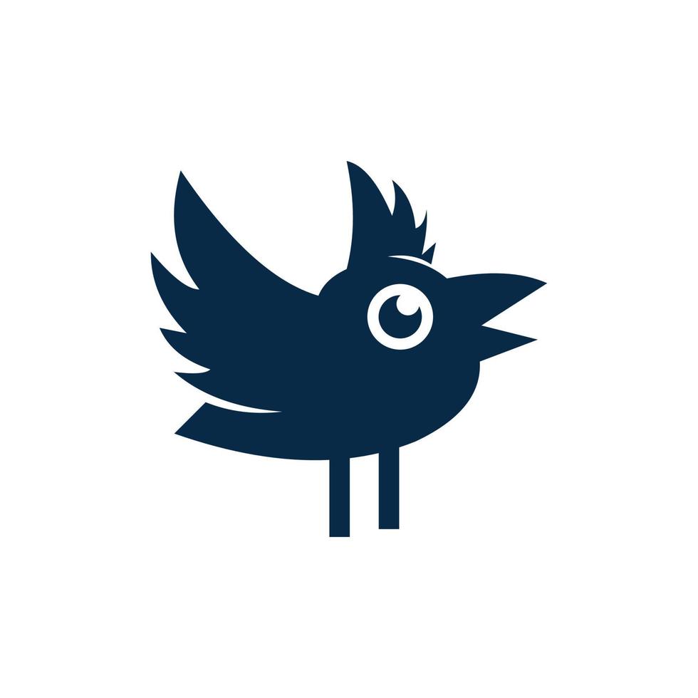 illustration de logo de corbeau vecteur
