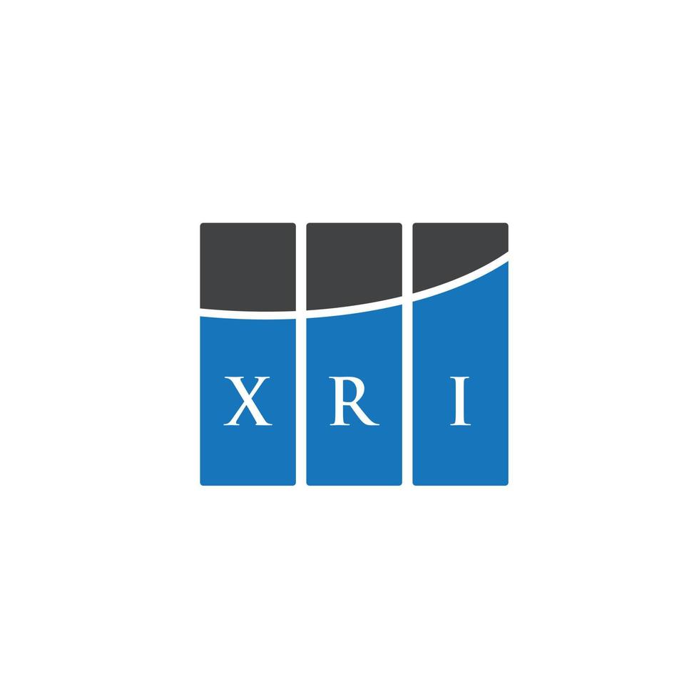 création de logo de lettre xri sur fond blanc. concept de logo de lettre initiales créatives xri. conception de lettre xri. vecteur
