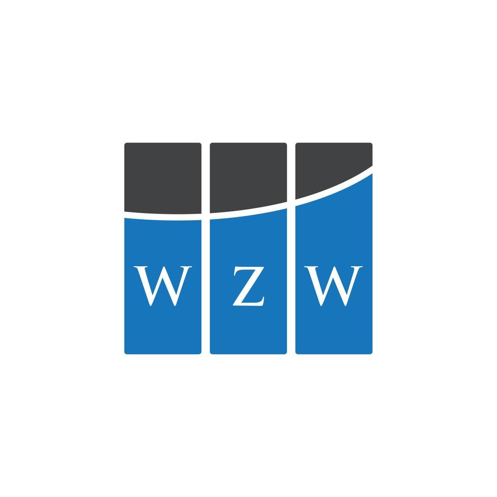 création de logo de lettre wzw sur fond blanc. concept de logo de lettre initiales créatives wzw. conception de lettre wzw. vecteur