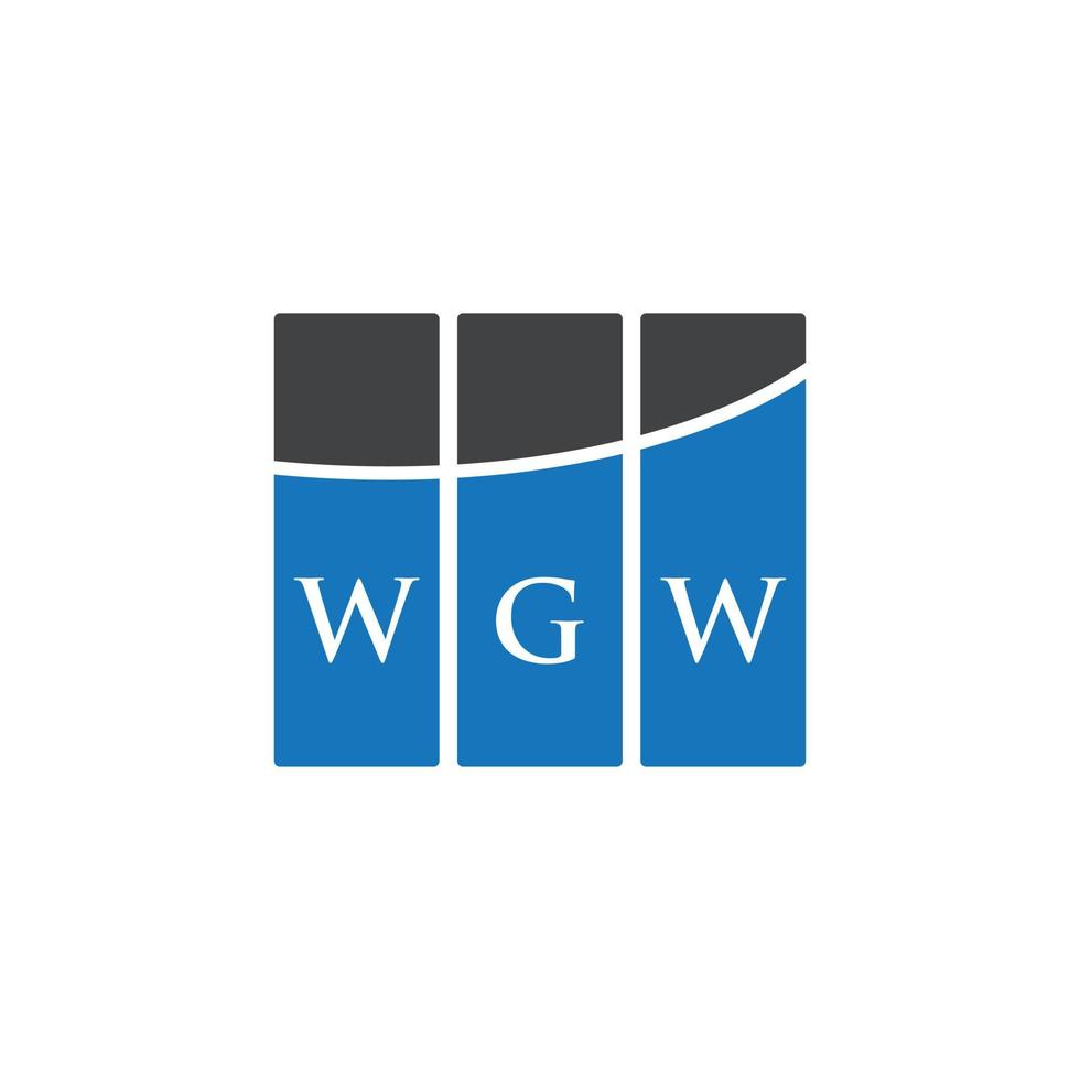 création de logo de lettre wgw sur fond blanc. concept de logo de lettre initiales créatives wgw. conception de lettre www. vecteur