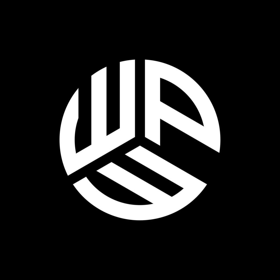 création de logo de lettre wpw sur fond blanc. concept de logo de lettre initiales créatives wpw. conception de lettre wpw. vecteur