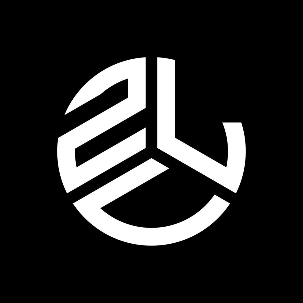 création de logo de lettre zlv sur fond noir. concept de logo de lettre initiales créatives zlv. conception de lettre zlv. vecteur