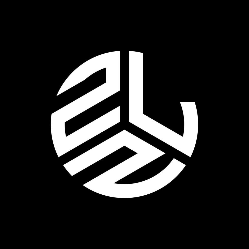 création de logo de lettre zlz sur fond noir. concept de logo de lettre initiales créatives zlz. conception de lettre zlz. vecteur