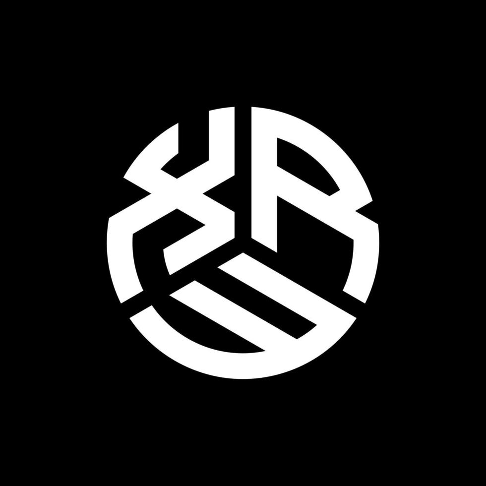création de logo de lettre xrw sur fond noir. concept de logo de lettre initiales créatives xrw. conception de lettre xrw. vecteur