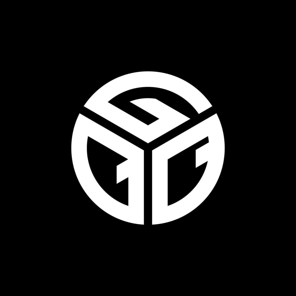 création de logo de lettre gqq sur fond noir. concept de logo de lettre initiales créatives gqq. conception de lettre gqq. vecteur