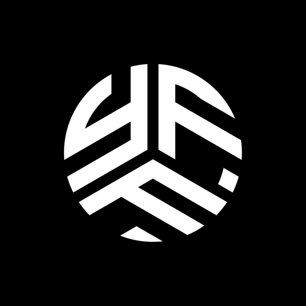 création de logo de lettre yff sur fond noir. concept de logo de lettre initiales créatives yff. conception de lettre yff. vecteur