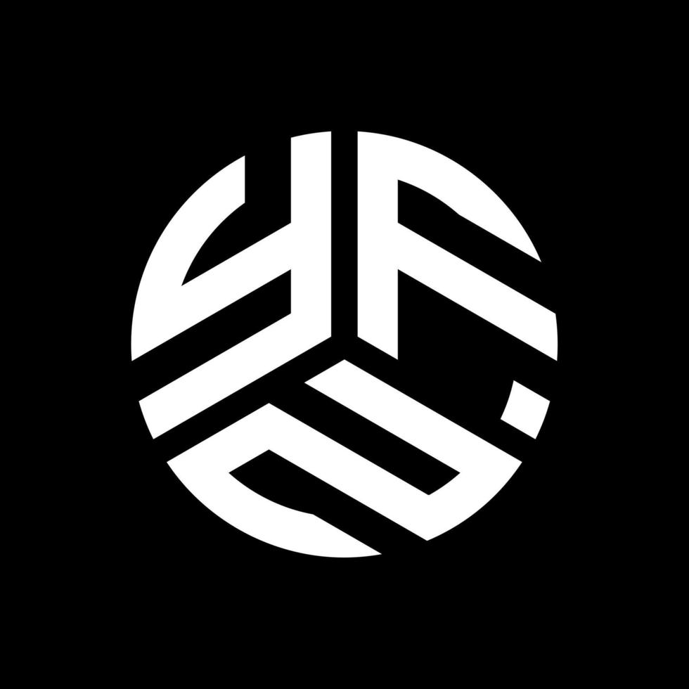 création de logo de lettre yfn sur fond noir. concept de logo de lettre initiales créatives yfn. conception de lettre yfn. vecteur