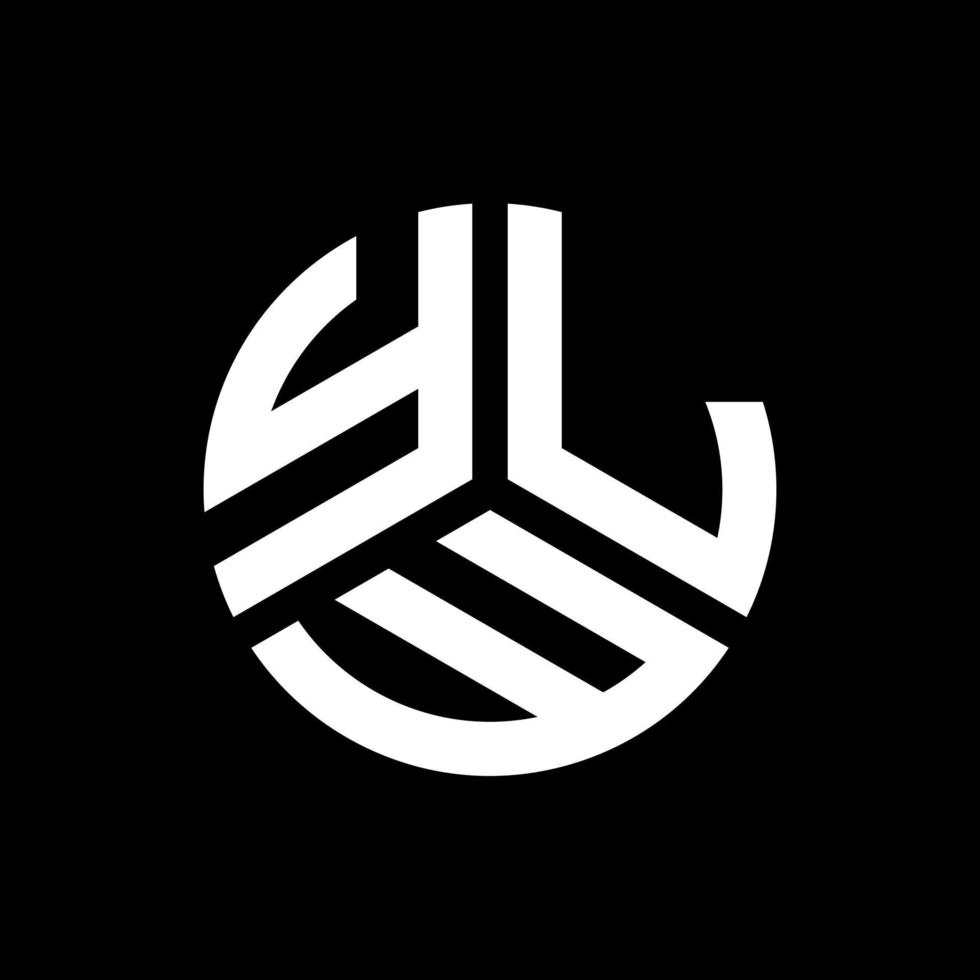 création de logo de lettre ylw sur fond noir. concept de logo de lettre initiales créatives ylw. conception de lettre ylw. vecteur