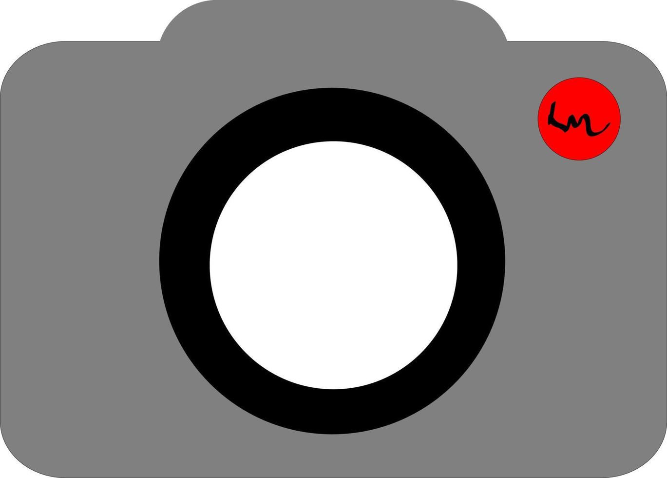caméra avec point rouge vecteur
