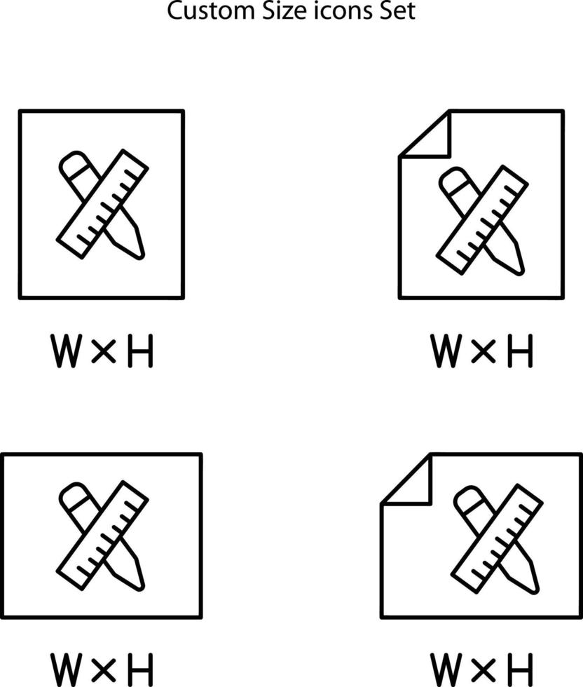 jeu d'icônes de taille de papier isolé sur fond blanc. icône symbole tendance et moderne pour le logo, le web, l'application, l'interface utilisateur. signe simple icône vecteur