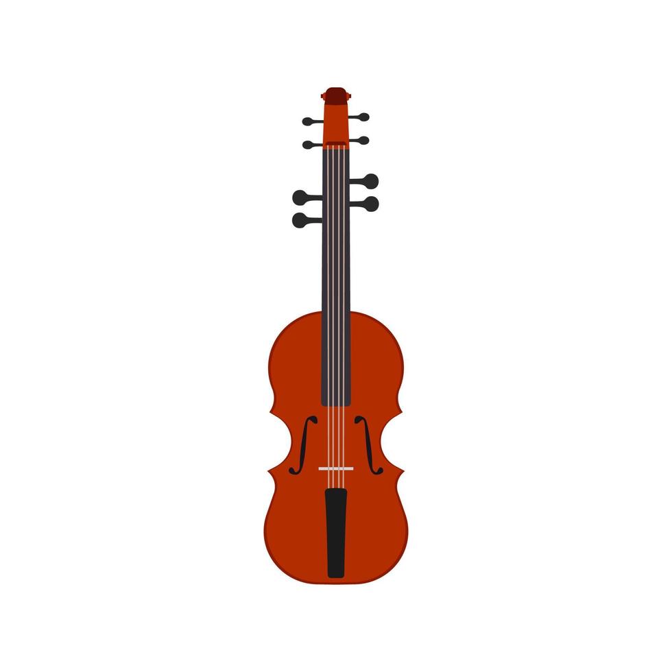 illustration d'instrument de musique de vecteur de violon icône musicale. arrière-plan classique de corde d'arc de mélodie sonore isolée. orchestre alto art