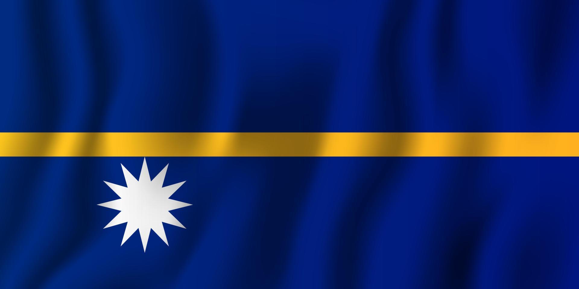 nauru réaliste waving flag vector illustration. symbole d'arrière-plan du pays national. le jour de l'indépendance