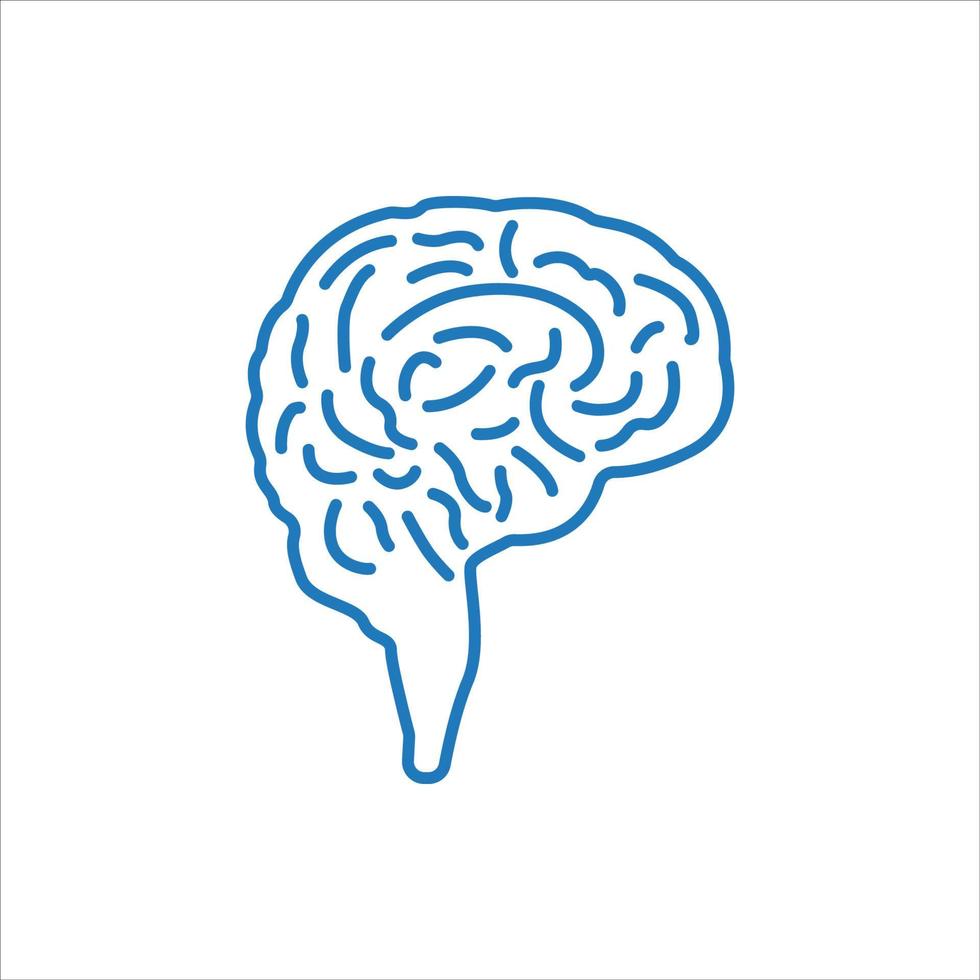 icône du cerveau humain vecteur