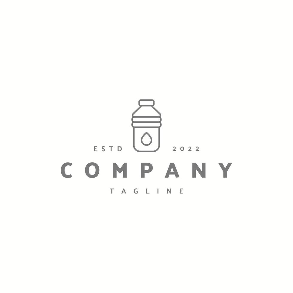 bouteille d'eau icône signe symbole hipster vintage logo vecteur