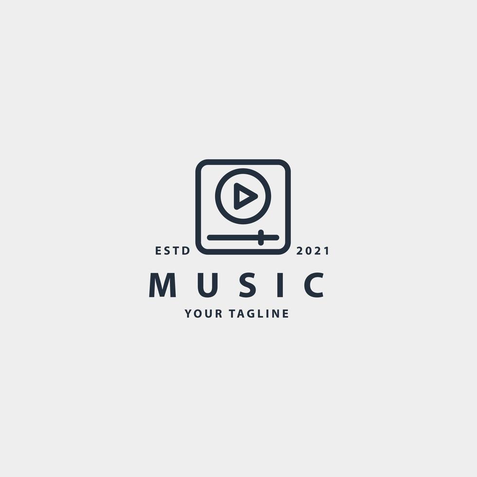 musique icône signe symbole hipster vintage logo design vecteur